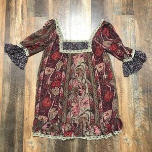 Day Trip sheer tunic boho small